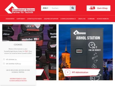 Website von Handelshof Bautzen GmbH