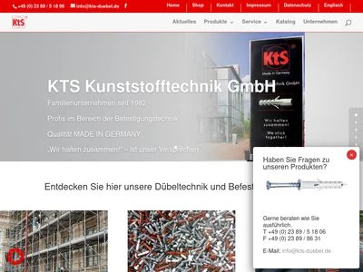 Website von KTS Kunststofftechnik GmbH