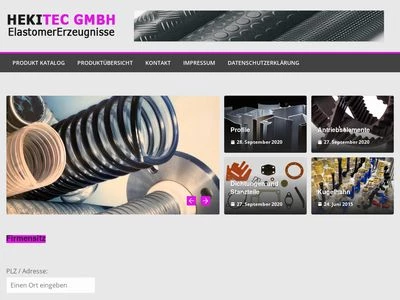 Website von HEKITEC ElastomerErzeugnisse GmbH