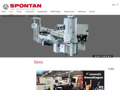Website von Spontan I Trenn- und Entgrattechnik GmbH