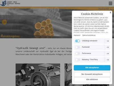 Website von Langer + Biele Hydraulik-Service GmbH