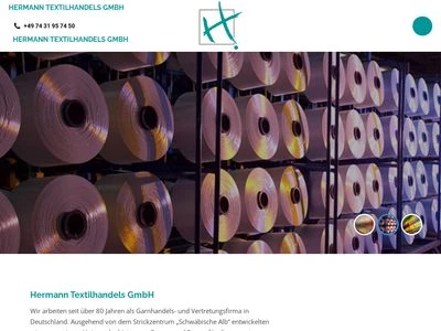 Website von Hermann Textilhandels GmbH