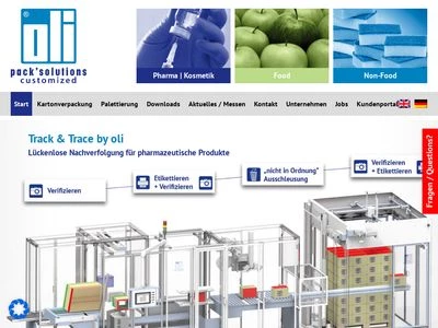 Website von oli-Spezialanlagen GmbH
