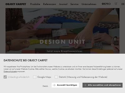 Website von OBJECT CARPET GmbH