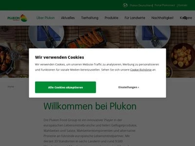 Website von Plukon Vertriebs GmbH