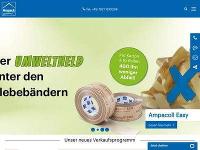 Website von Ampack Bautechnik GmbH