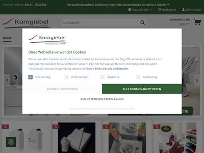 Website von Korngiebel GmbH