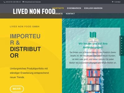Website von Lived non food GmbH