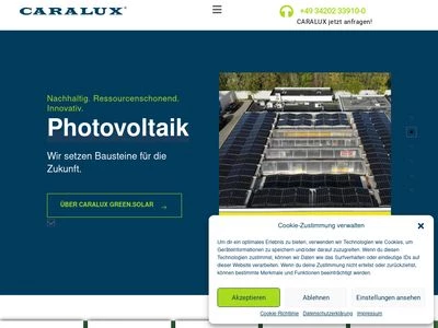 Website von CARALUX LED- und Neonlichttechnik GmbH