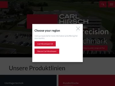 Website von Carl Hirschmann GmbH