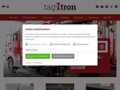 Website von tagItron® GmbH
