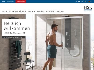 Website von HSK Duschkabinenbau KG