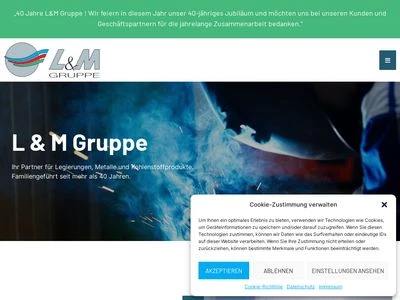 Website von L & M Holding GmbH