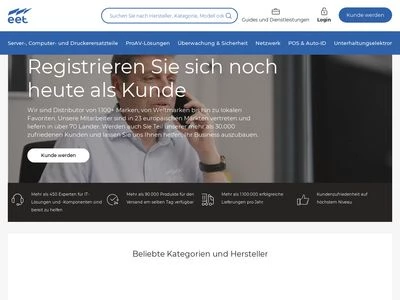 Website von EET Europarts GmbH