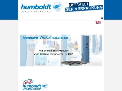 Website von Humboldt Verpackungstechnik GmbH