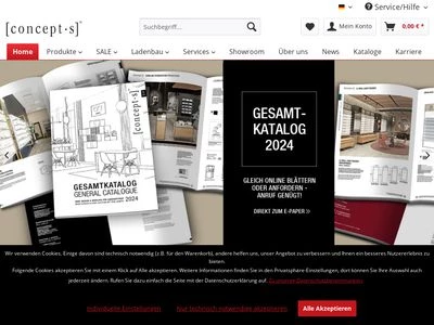 Website von Concept S Ladenbau u. Objekt Design GmbH