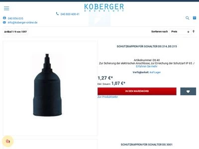 Website von Koberger GmbH