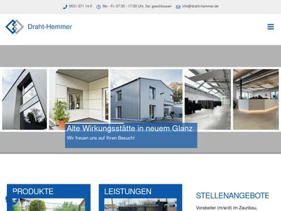 Website von Draht-Hemmer Betriebs GmbH