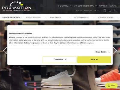 Website von Pre-Motion Presentation Systems B.V.