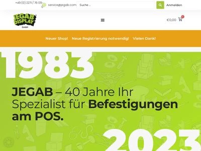 Website von JEGAB DISPLAY GmbH