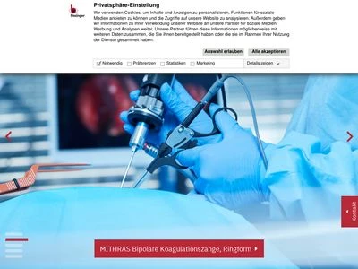 Website von Günter Bissinger Medizintechnik GmbH