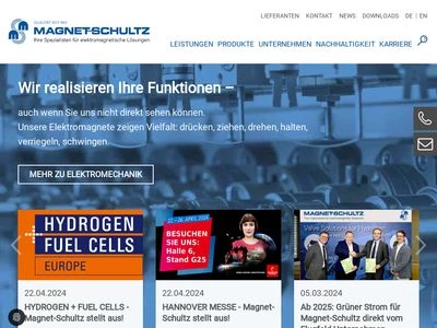 Website von Magnet-Schultz GmbH & Co KG