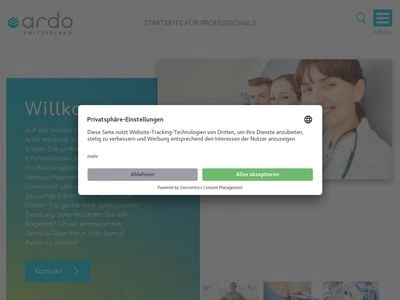 Website von Ardo medical GmbH
