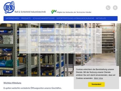 Website von Rall & Schönfeld Industrietechnik GmbH & Co. KG