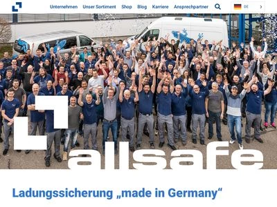 Website von allsafe JUNGFALK GmbH & Co. KG