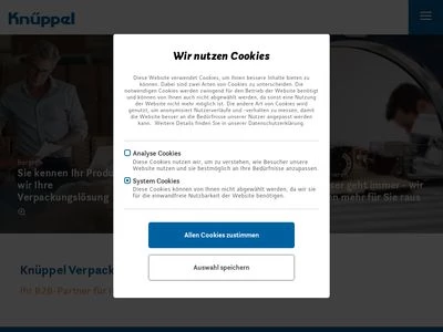 Website von Knüppel Verpackung GmbH & Co. KG