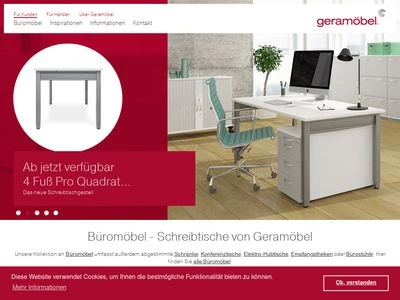 Website von Geramöbel GmbH