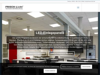Website von FRISCH-Licht GmbH & Co. KG