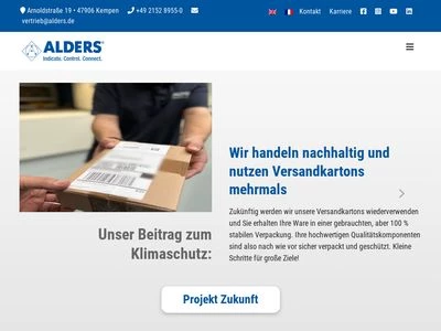 Website von ALDERS electronic GmbH