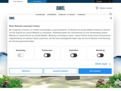 Website von Juwel Aquarium GmbH & Co. KG