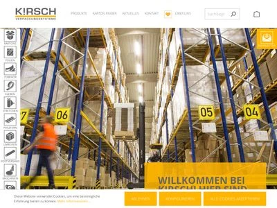 Website von Kirsch Verpackungssysteme Handels- und Vertriebsgesellschaft mbH
