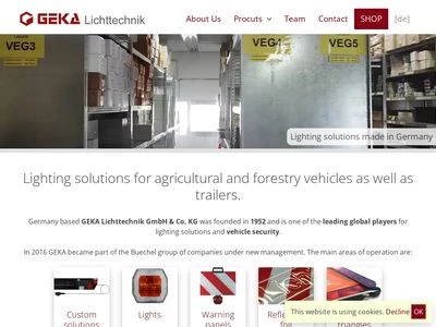 Website von GEKA Lichttechnik GmbH & Co. KG