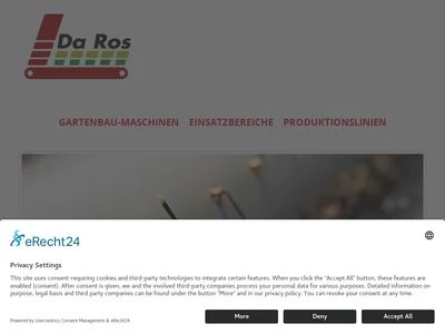 Website von Da Ros Deutschland