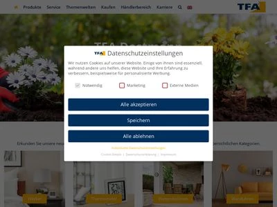 Website von TFA Dostmann GmbH & Co. KG