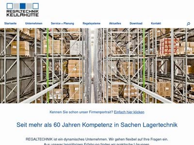 Website von  Regaltechnik Keulahütte Vertriebs-GmbH