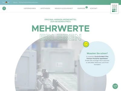 Website von EurimPharm Arzneimittel GmbH