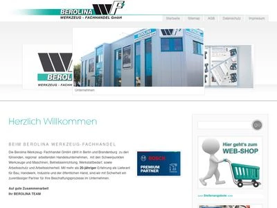 Website von BEROLINA Werkzeug-Fachhandel GmbH