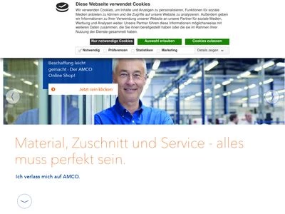 Website von AMCO Metall-Service GmbH
