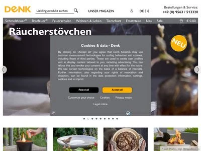 Website von Denk Keramische Werkstätten e.K.