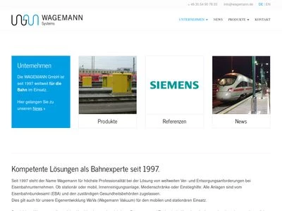 Website von Wagemann-Systems GmbH