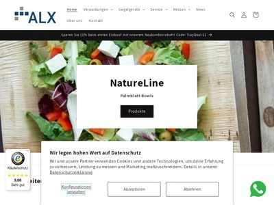 Website von ALX Metall Verpackungstechnik - Dipl.- Ing. Alexander Josek GmbH