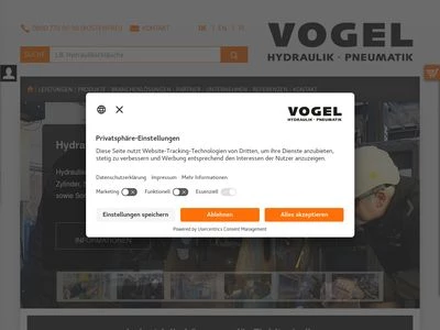 Website von Industrie-Hydraulik Vogel & Partner GmbH