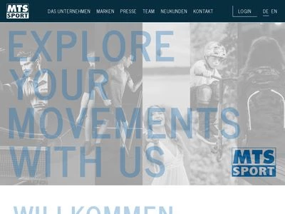 Website von MTS Sportartikel Vertriebs GmbH