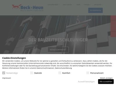 Website von Beck+Heun GmbH