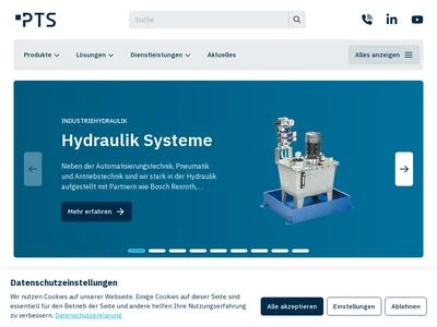 Website von PTS Automation GmbH