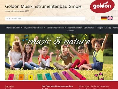 Website von Goldon Musikinstrumentenbau GmbH